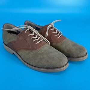 G.H. Bass & Co. Men's Saddle Oxford Shoes Brown Khaki Lace Up Size 10.5M